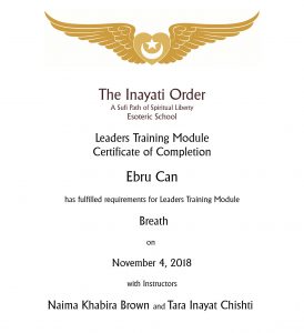 Inayati Order Leaders Training Module on Breath Certificate