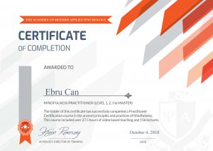 Mindfulness Practitioner certificate